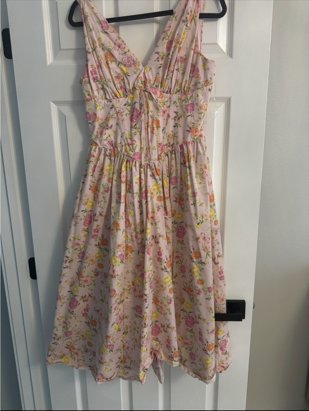 House of CB Pink Floral V-Neck Sundress